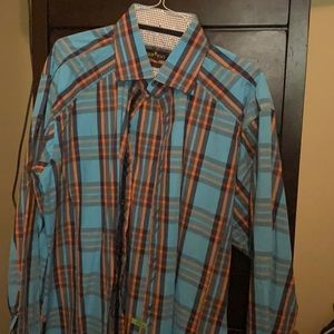 Bertigo 2XL plaid with polka dot trimming